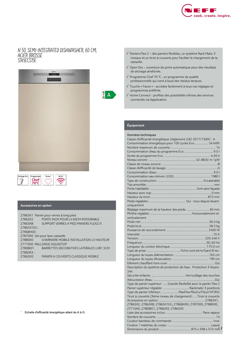 Página 1 del manual Manual de usuario Neff S145ECS15E