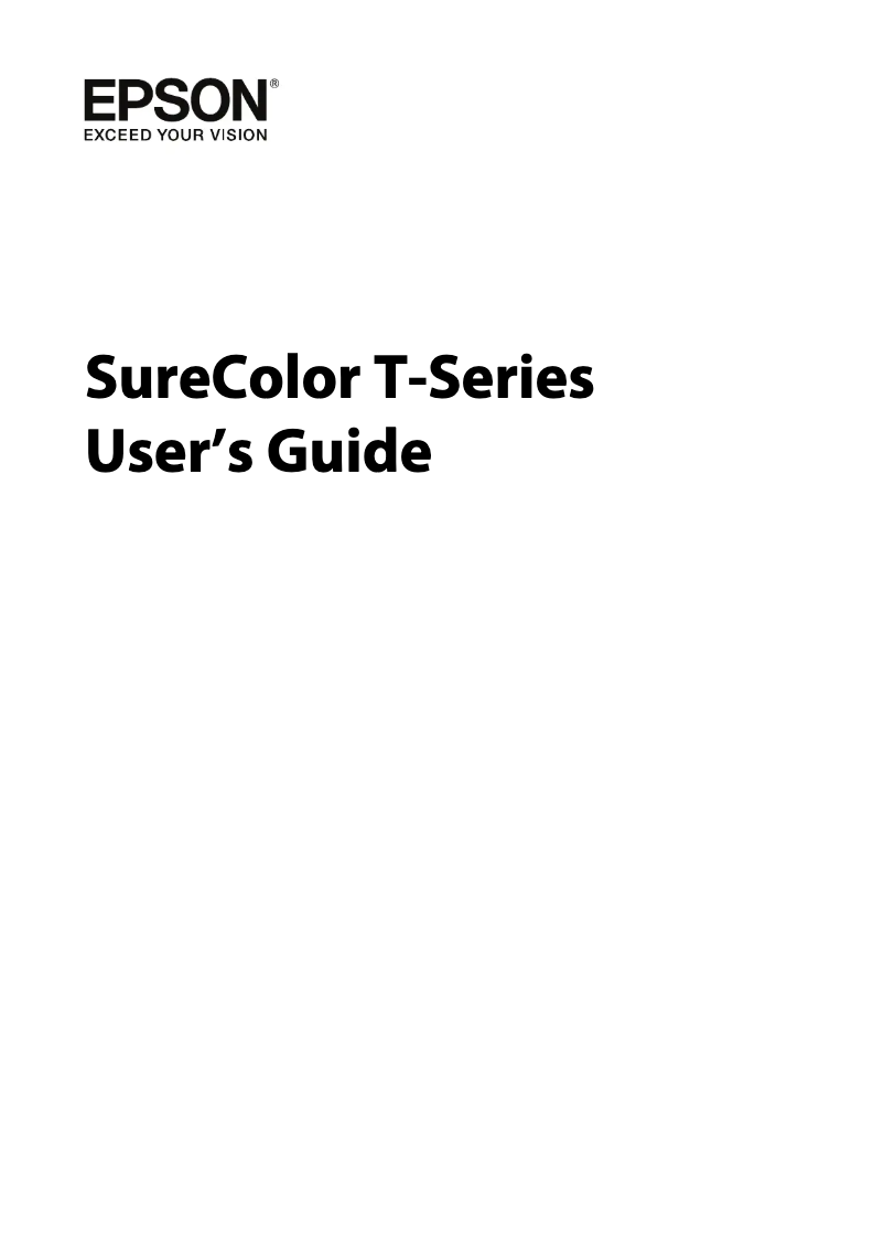 Image de la première page du manuel de l'appareil SureColor T7270