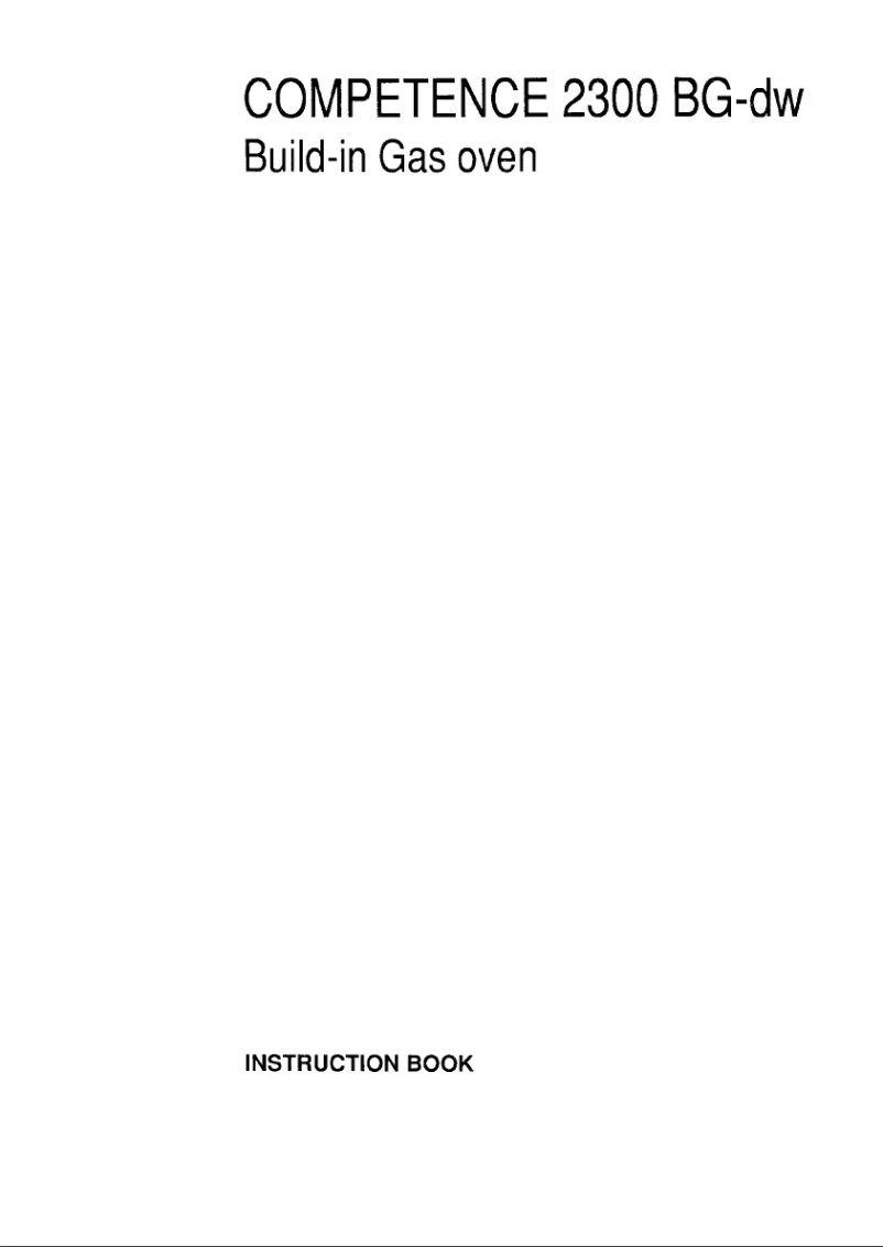 Image de la première page du manuel de l'appareil Competence 2300 BG W