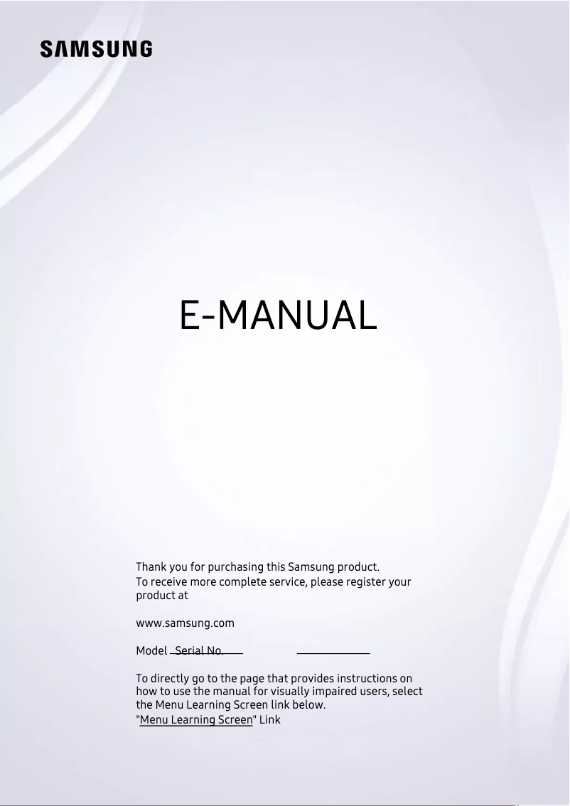 Image de la première page du manuel de l'appareil QA43LS05TAG