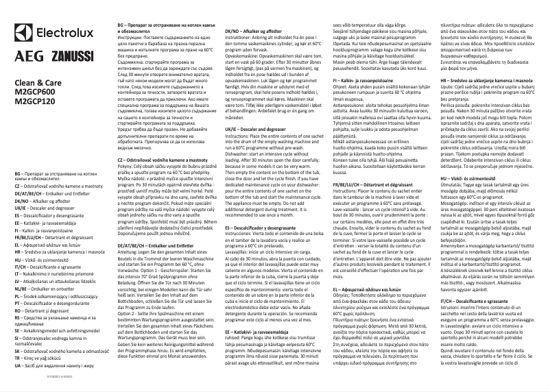 Page n°1 - Manuel utilisateur Zanussi M2GCP600