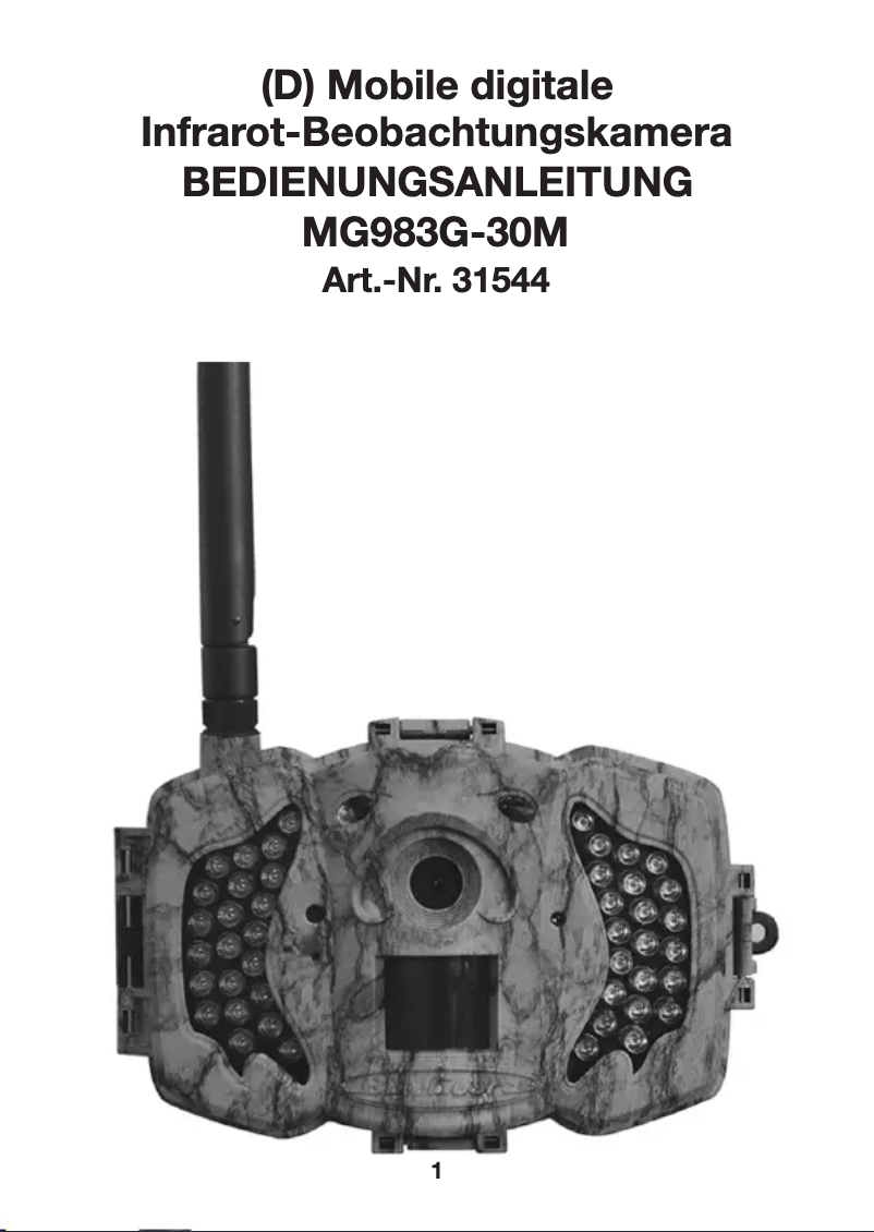 Image de la première page du manuel de l'appareil MG983G-30M