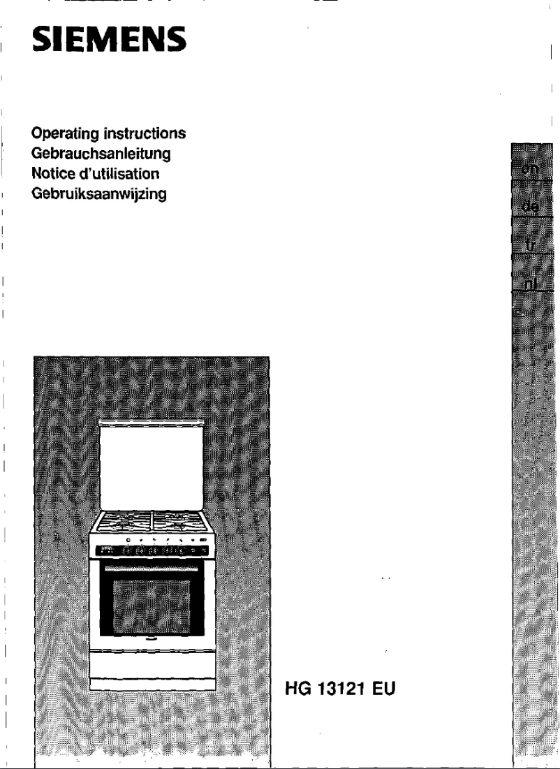 Page 1 de la notice Manuel utilisateur Siemens HG13121EU