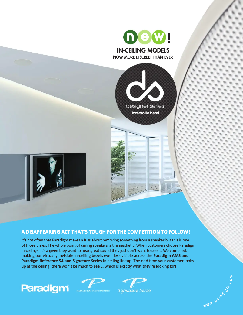 Page 1 of the manual Technical Sheet Paradigm SA-15R-SM