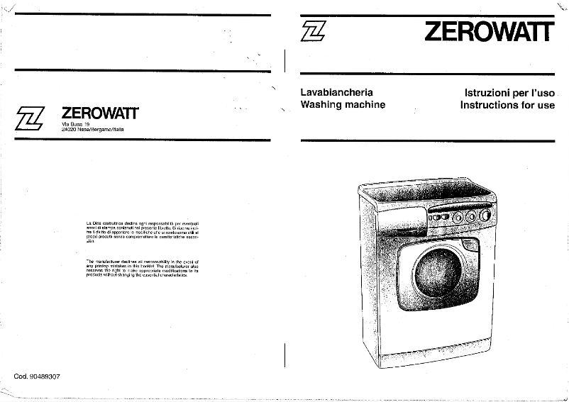 Page 1 de la notice Manuel utilisateur Zerowatt Lady Steel ZA 89 SSY