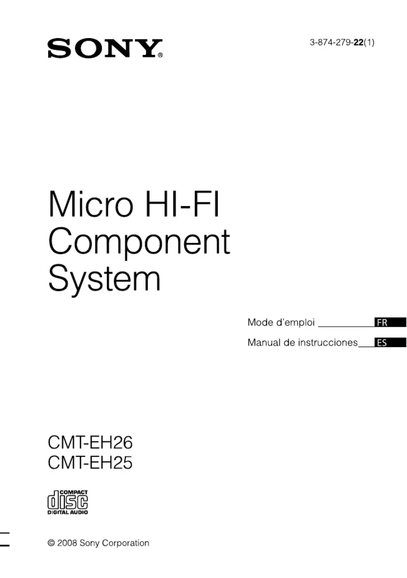 Page n°1 - Manuel utilisateur Sony CMT-EH26