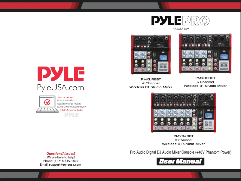 Page n°1 - Manuel utilisateur Pyle PMX848BT