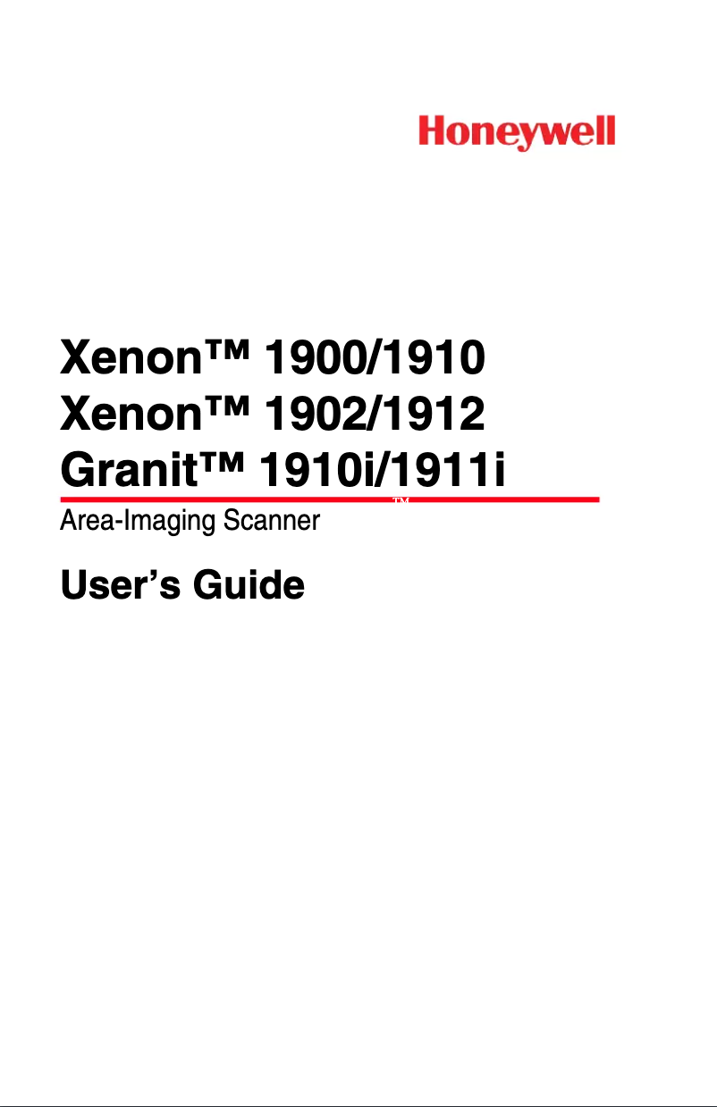 Page n°1 - Manuel utilisateur Honeywell Xenon 1900