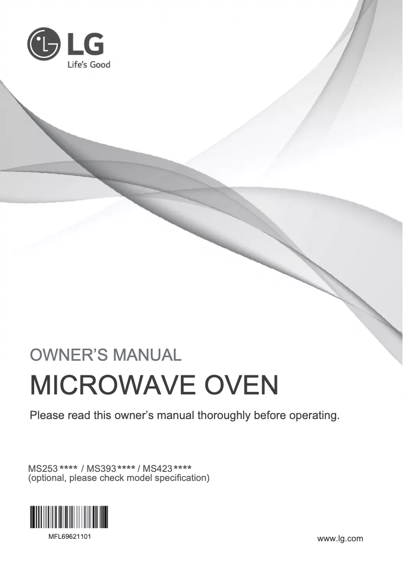 Page 1 de la notice Manuel utilisateur LG MS4236DW