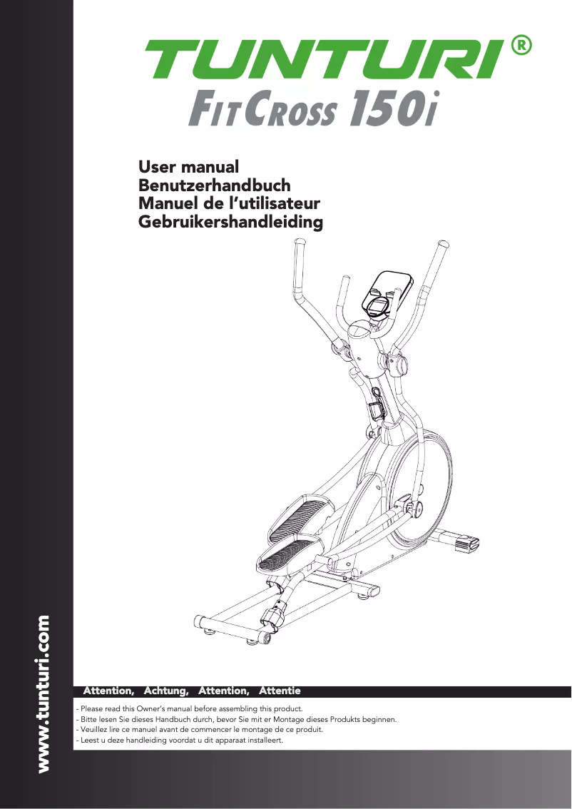 Page n°1 - Manuel utilisateur Tunturi FitCross 150i
