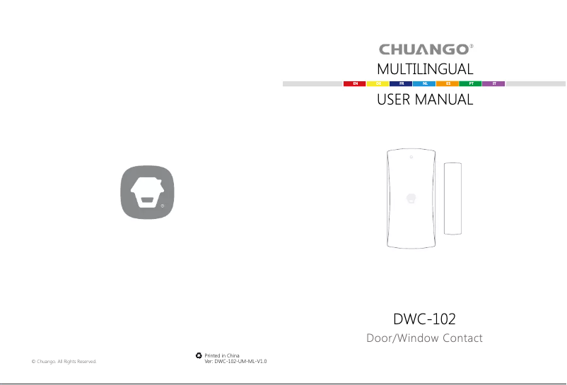 Page n°1 - Manuel utilisateur Chuango DWC-102