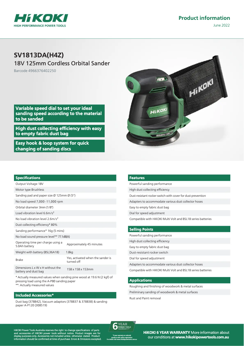 Image de la première page du manuel de l'appareil SV 1813DA