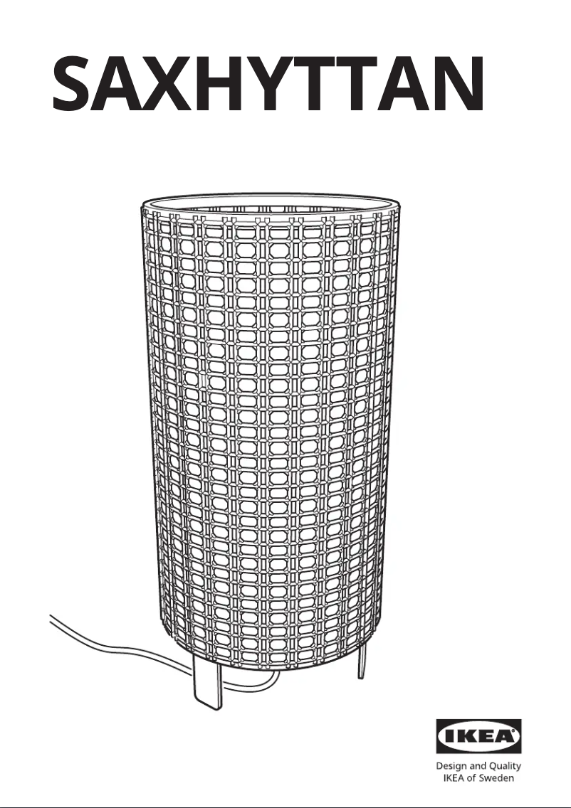 Image de la première page du manuel de l'appareil SAXHYTTAN 405.375.70