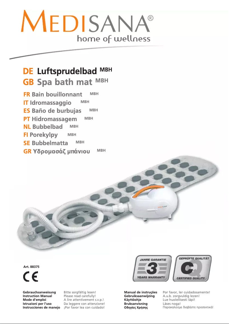 Page 1 de la notice Manuel utilisateur Medisana 88379