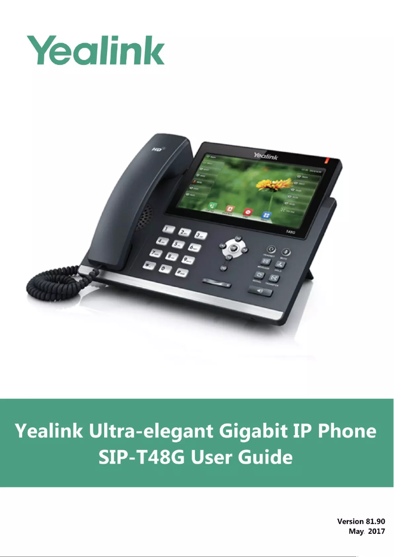 Imagen de la primera página del manual del dispositivo SIP-T48G