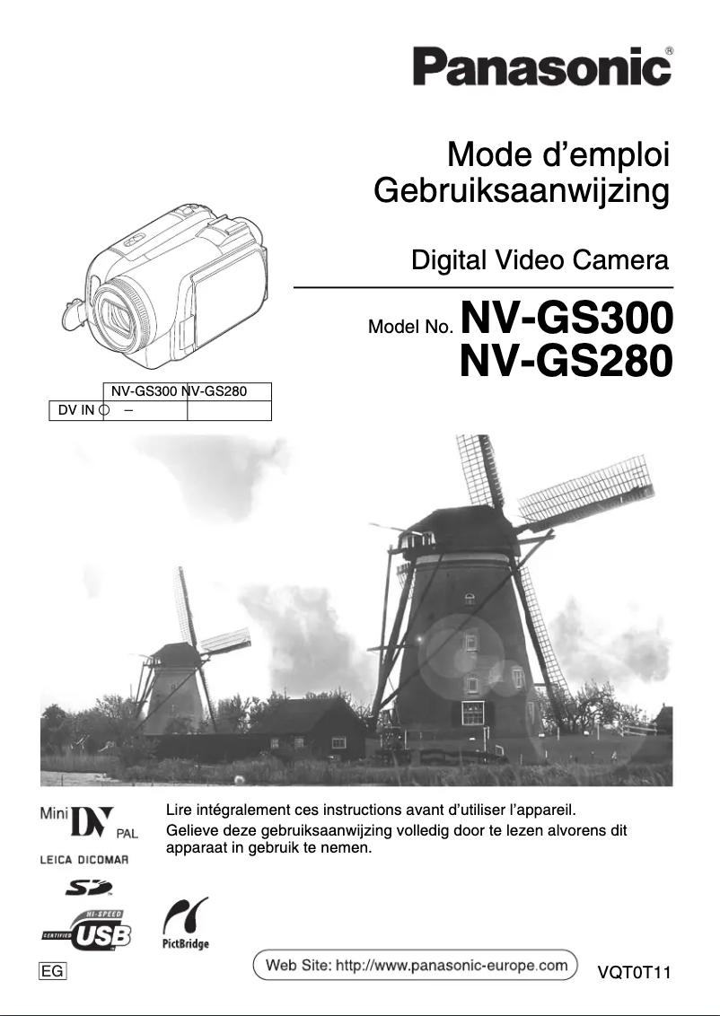 Page n°1 - Manuel utilisateur Panasonic NV-GS300