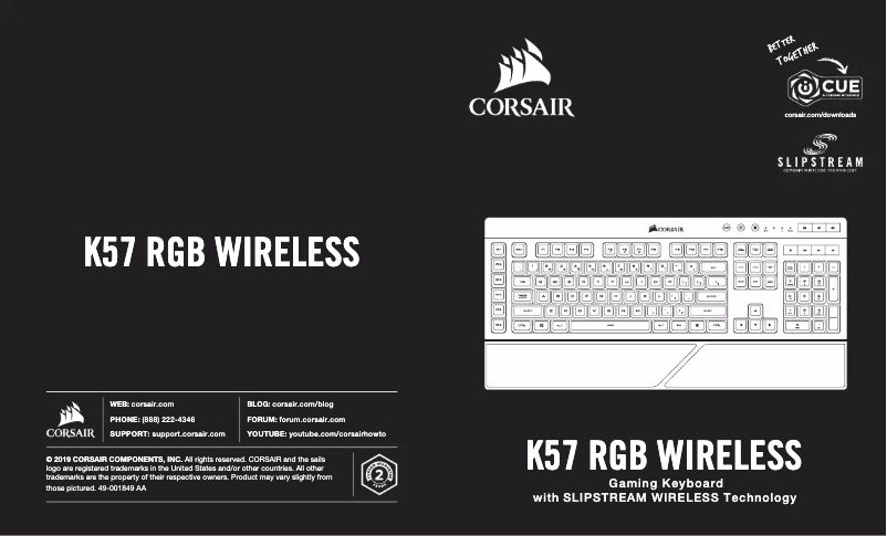 Image de la première page du manuel de l'appareil K57 RGB Wireless