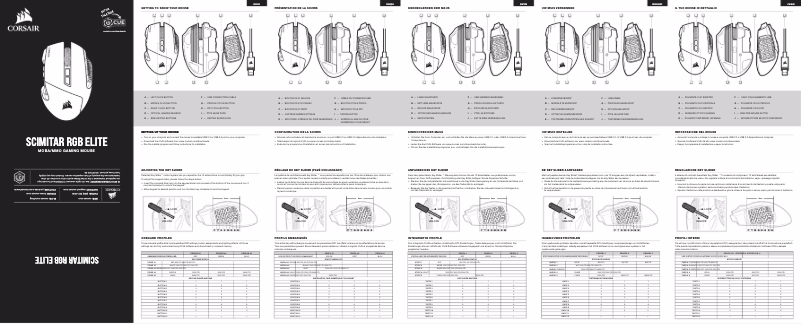 Page 1 de la notice Manuel utilisateur Corsair Scimitar RGB Elite