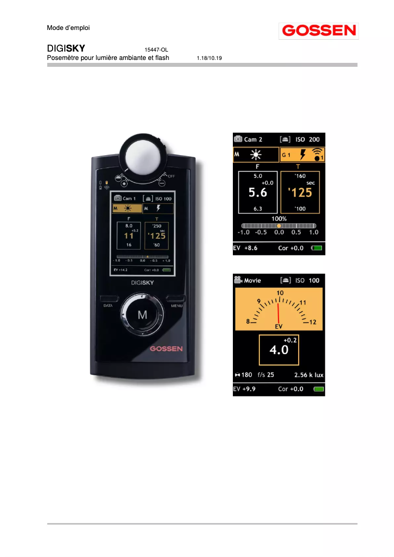 Image de la première page du manuel de l'appareil Digisky