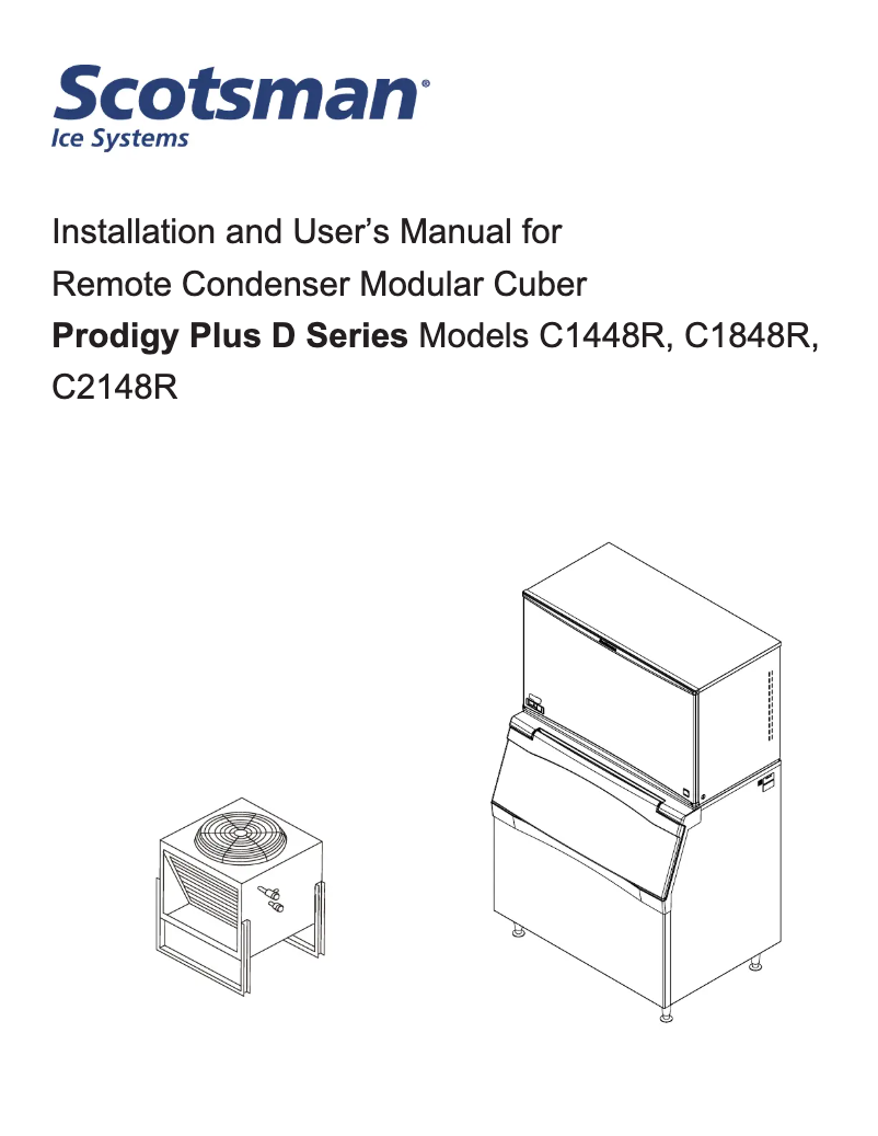 Page n°1 - Manuel utilisateur Scotsman C2148R-D