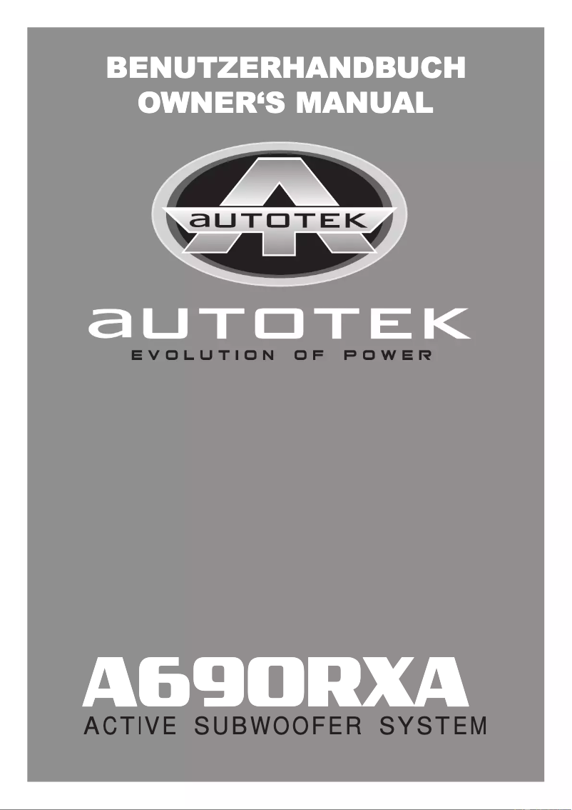 Image de la première page du manuel de l'appareil A690RXA