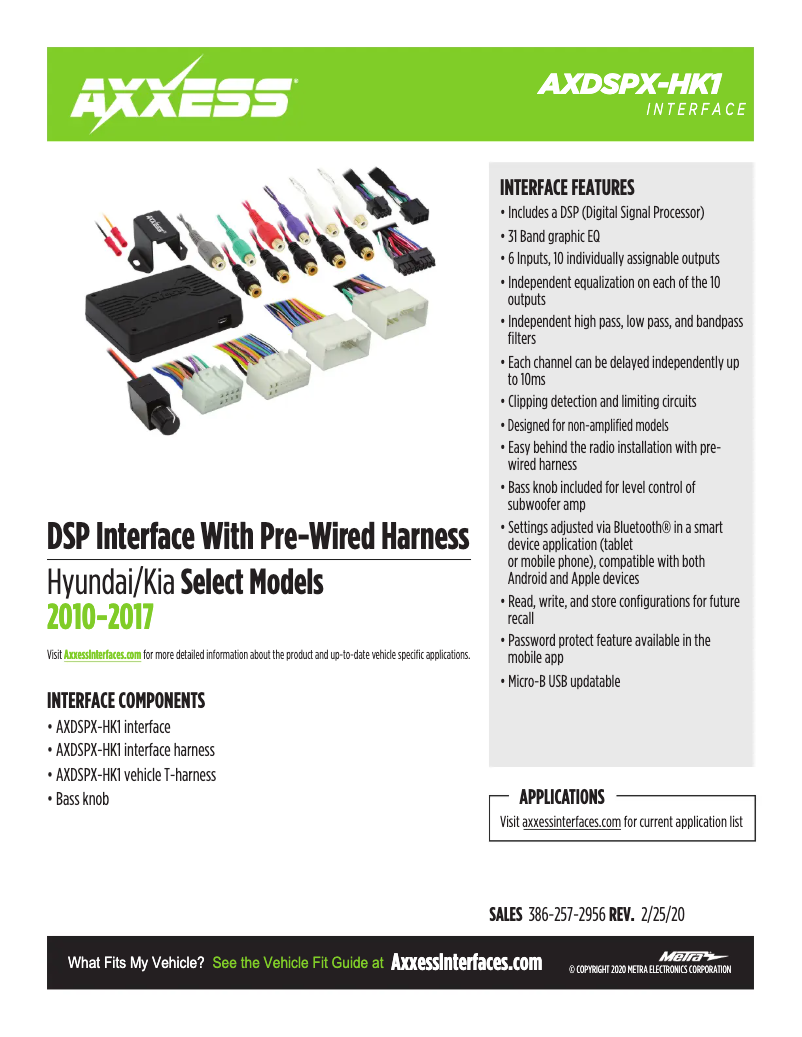 Página 1 del manual Ficha técnica AXESS AXDSPX-HK1