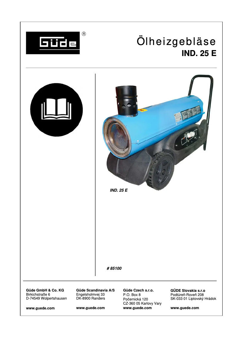 Image de la première page du manuel de l'appareil IND. 25 E