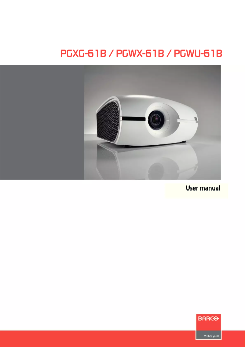 Image de la première page du manuel de l'appareil PGXG-61B