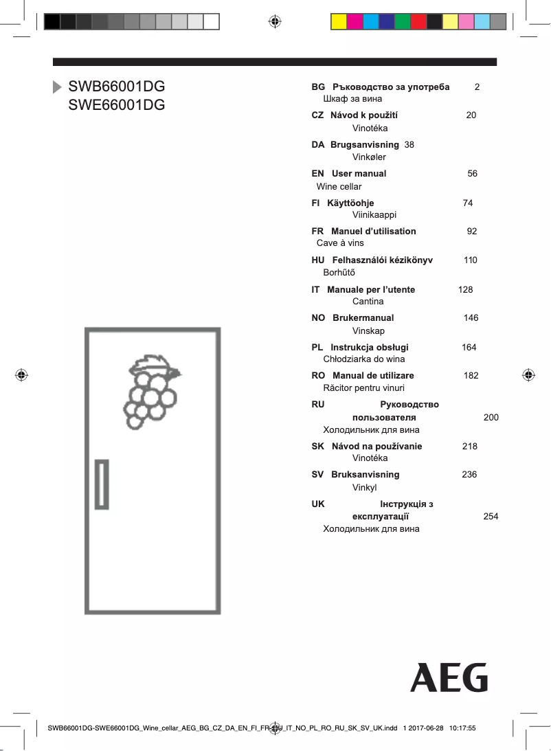 Image de la première page du manuel de l'appareil SWE66001DG