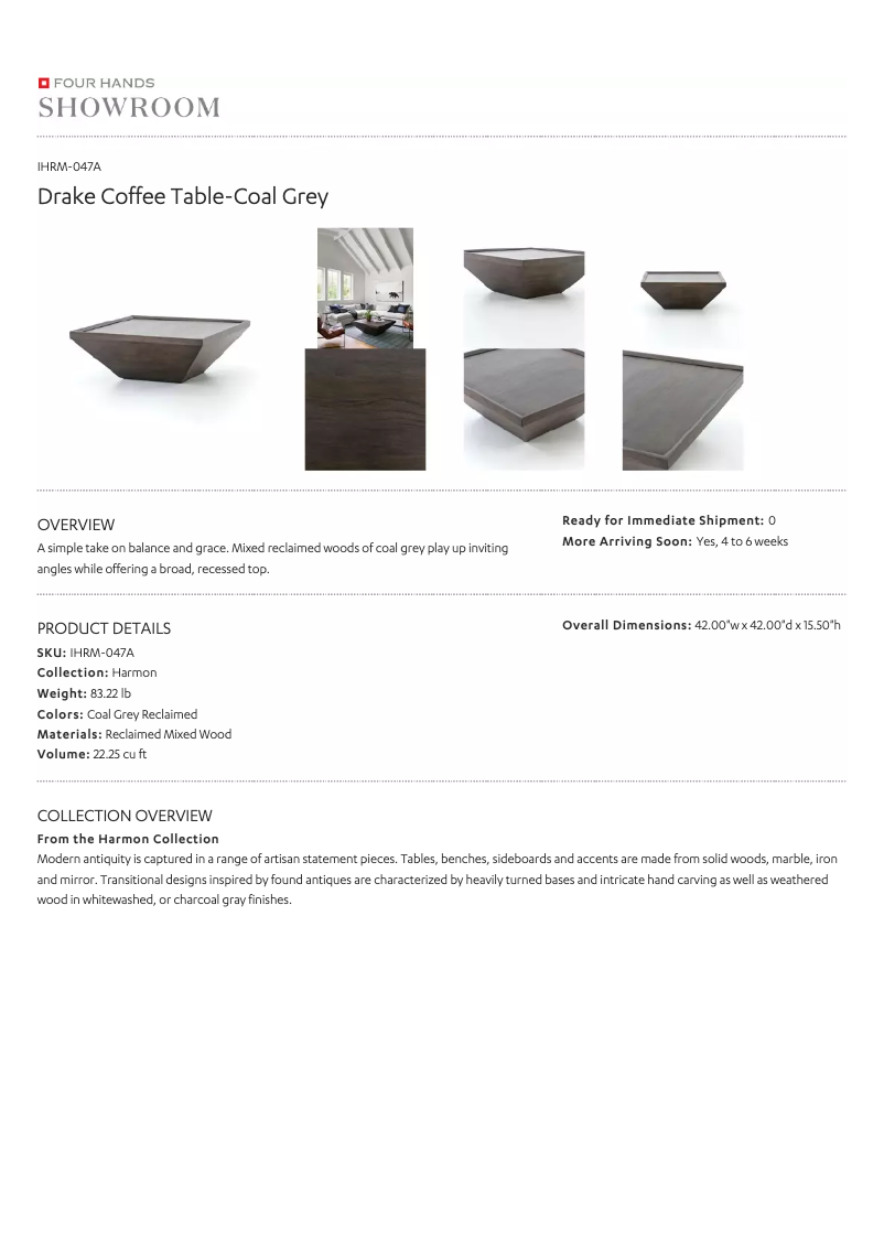 Page 1 de la notice Manuel utilisateur Four Hands IHRM-047A