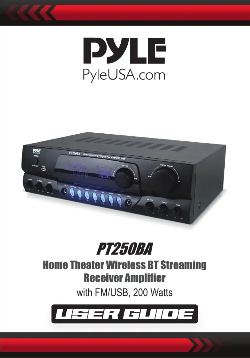 Page 1 de la notice Manuel utilisateur Pyle PT250BA