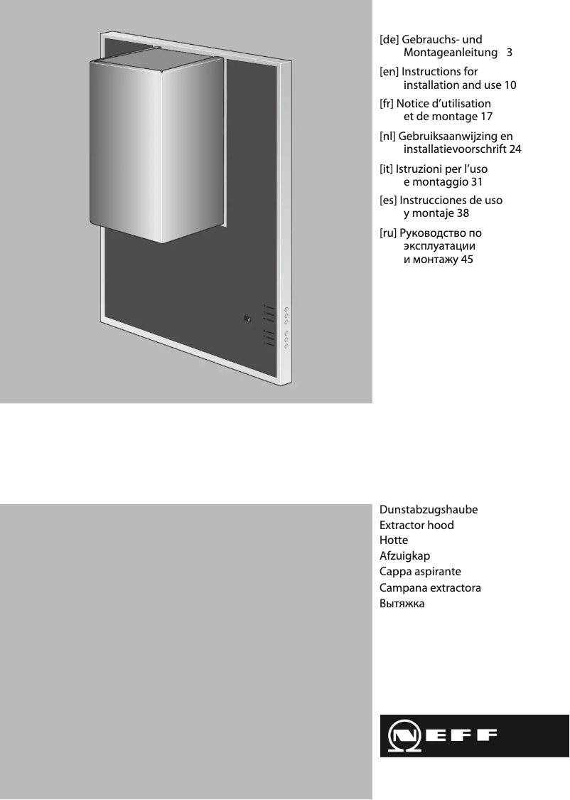 Page n°1 - Manuel utilisateur Neff D99L10N0
