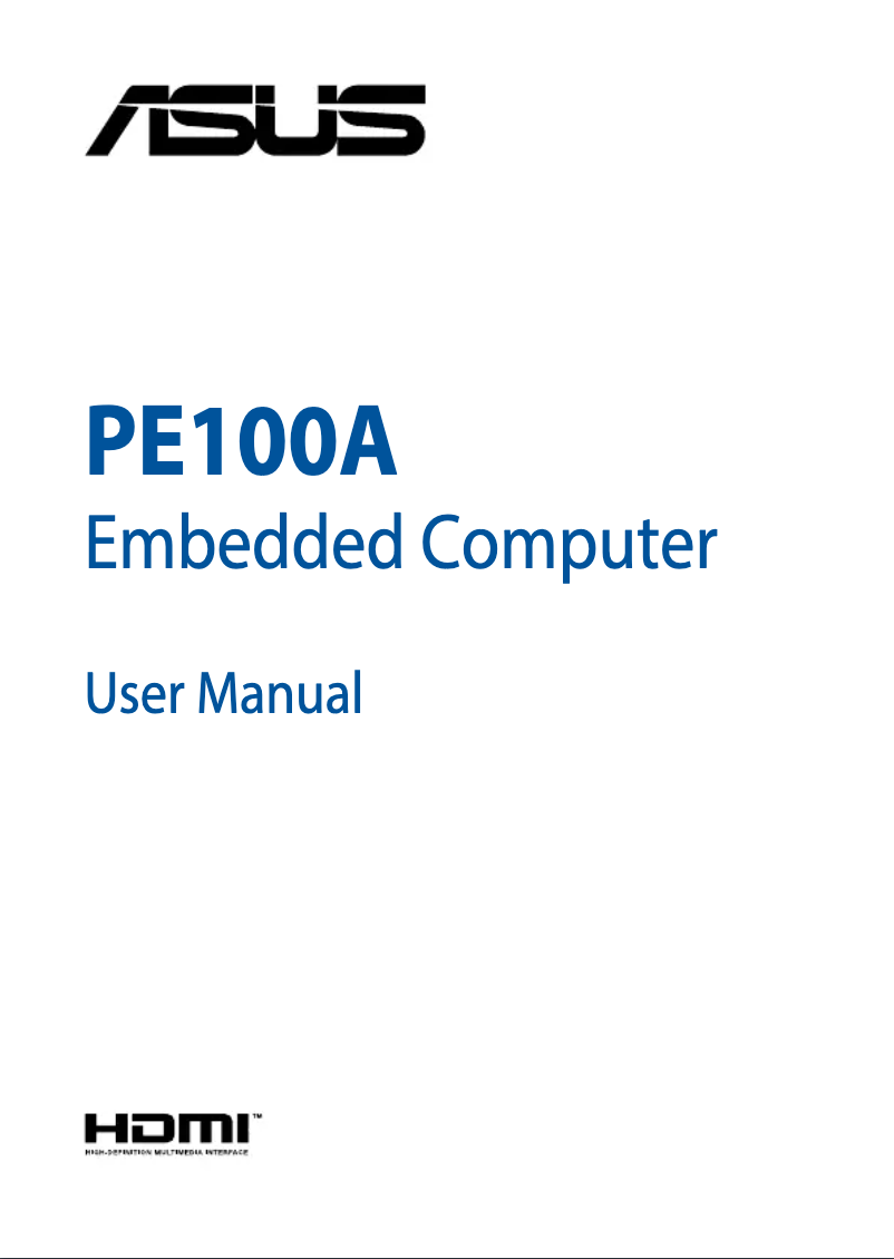 Page n°1 - Manuel utilisateur Asus PE100A