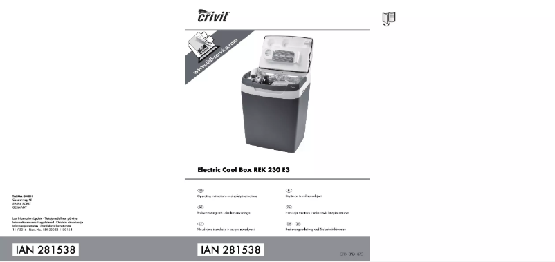 Page 1 de la notice Manuel utilisateur Crivit IAN 281538