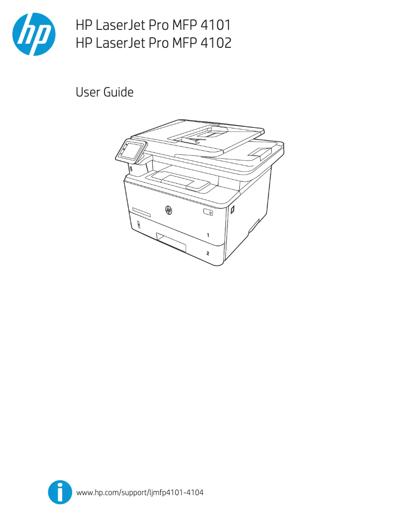 Image de la première page du manuel de l'appareil LaserJet Pro 4102fdw