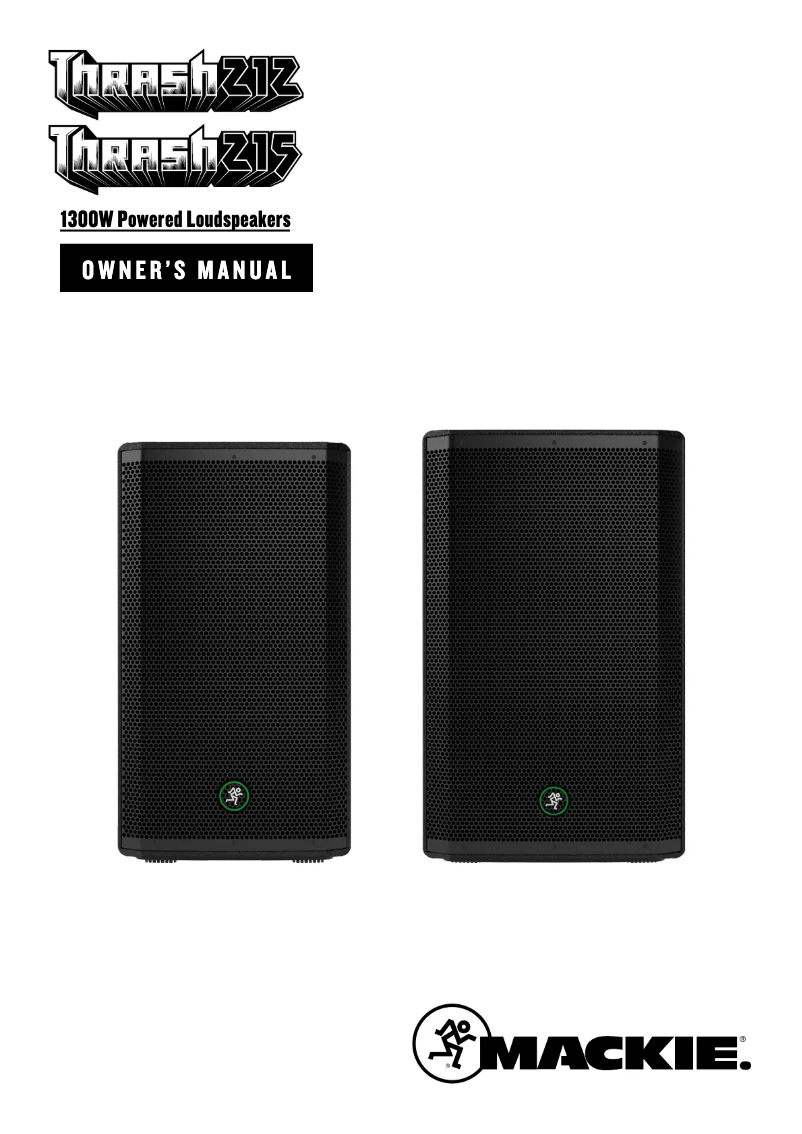 Page 1 de la notice Manuel utilisateur Mackie Thrash 212