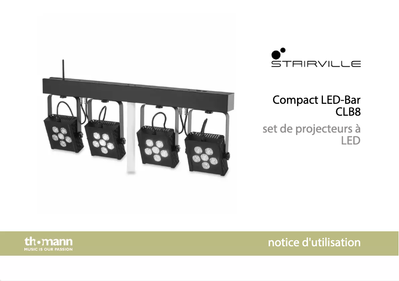 Page 1 de la notice Manuel utilisateur Stairville Compact LED-Bar CLB8