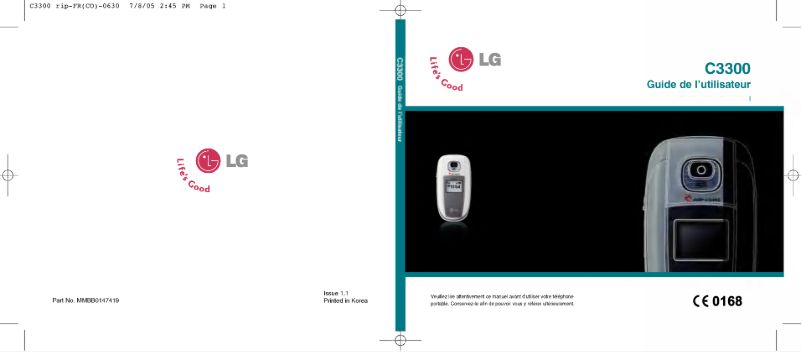 Page n°1 - Manuel utilisateur LG C3300