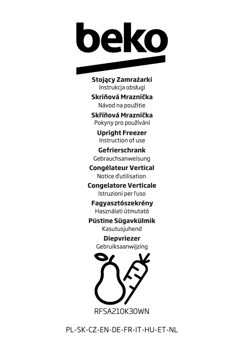 Page n°1 - Fiche technique Beko RFSA210K30WN