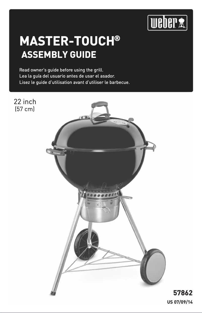 Page 1 de la notice Instructions / montage Weber Master-Touch