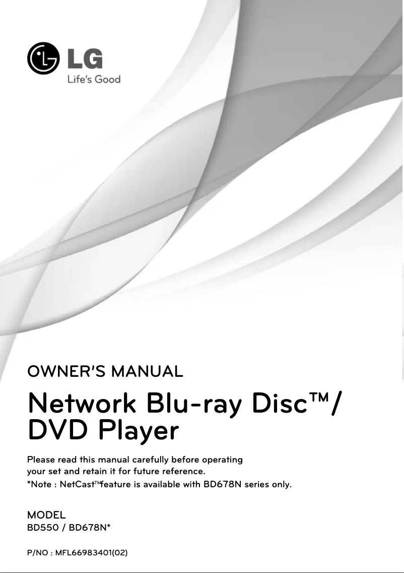 Página 1 del manual Manual de usuario LG BD678N