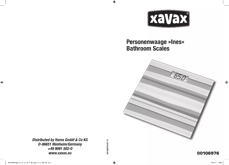 Image de la première page du manuel de l'appareil Ines