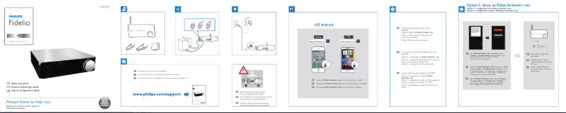 Page 1 de la notice Guide de démarrage rapide Philips AW2000