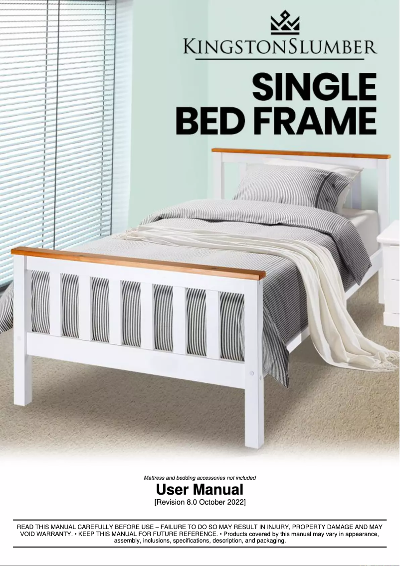 Page n°1 - Manuel utilisateur Kingston Slumber FURBDFKNGA82W