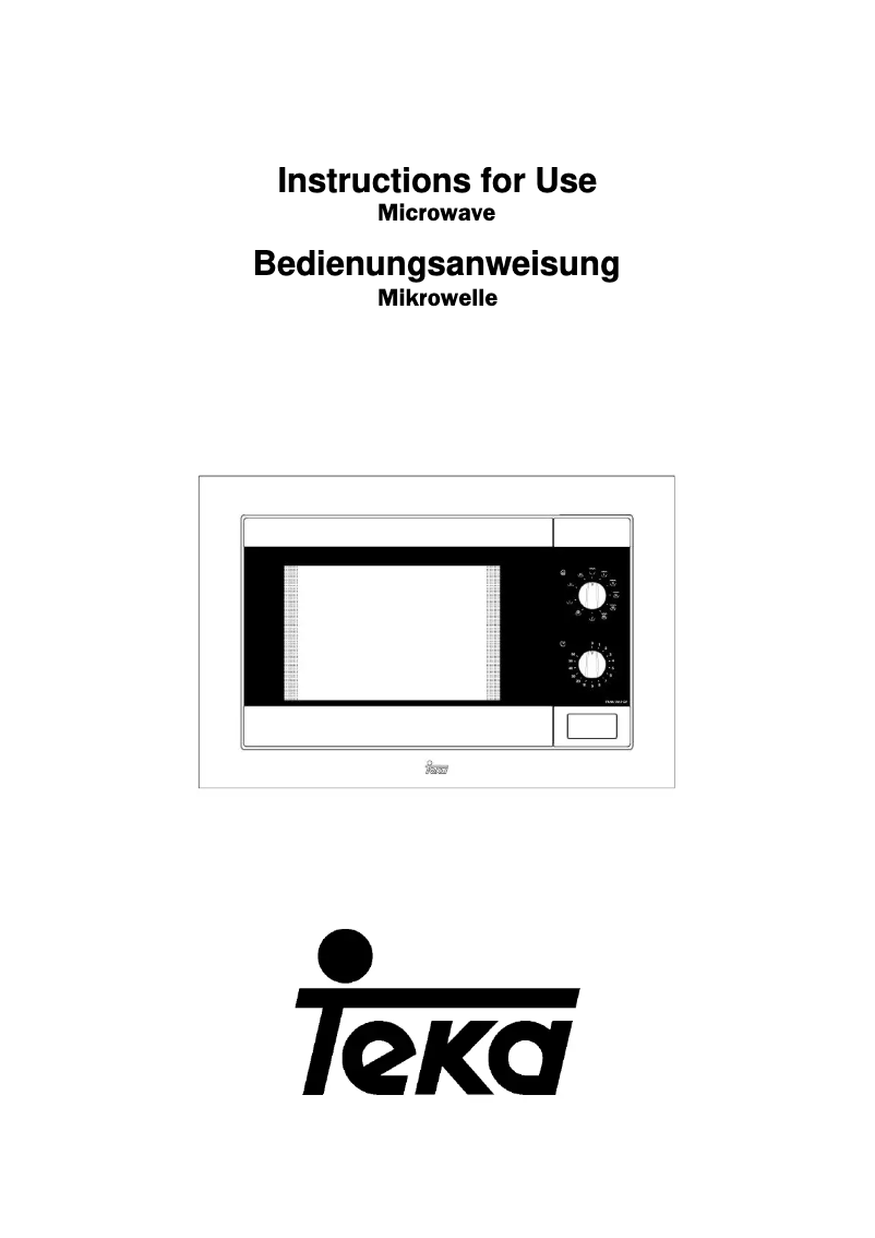 Page n°1 - Manuel utilisateur Teka TMW 20.2 BI