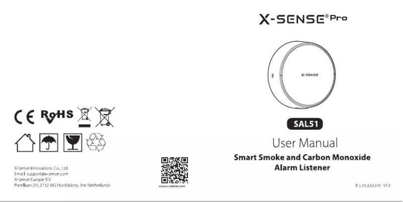 Página 1 del manual Manual de usuario X-Sense Pro SAL51