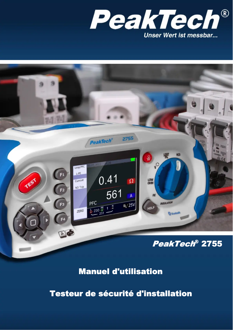 Page n°1 - Manuel utilisateur PeakTech 2755