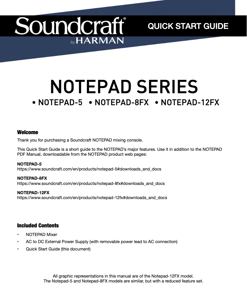 Image de la première page du manuel de l'appareil Notepad-8FX