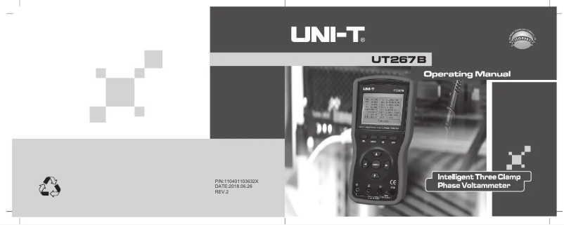 Page n°1 - Manuel utilisateur Uni-T UT267B