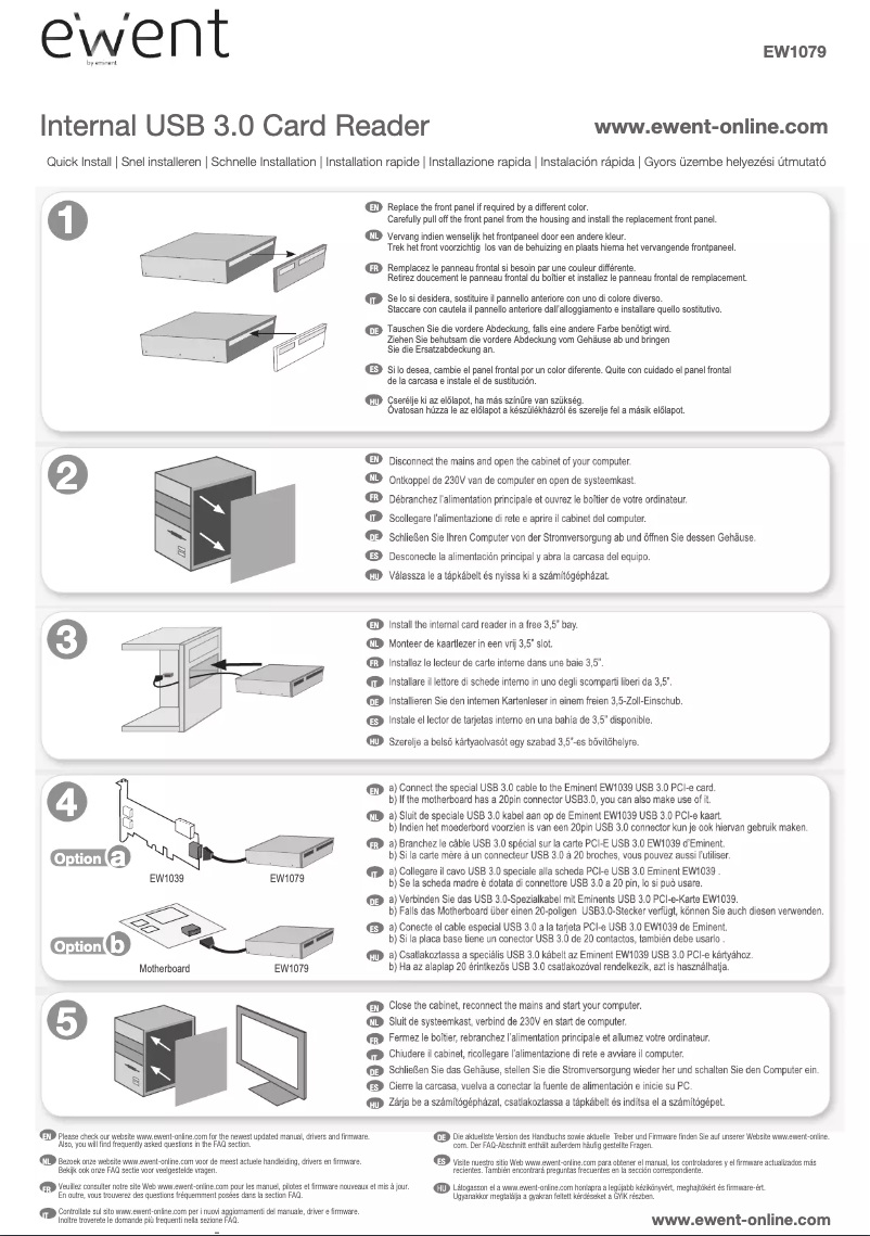 Page 1 de la notice Manuel utilisateur Ewent EW1079